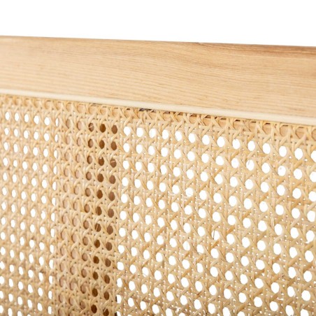 cabecero madera con ratán 160x4x140 cm