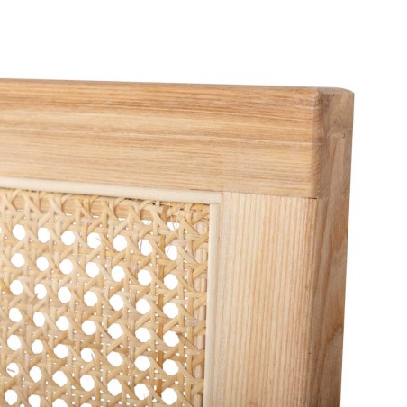 cabecero madera con ratán 160x4x140 cm
