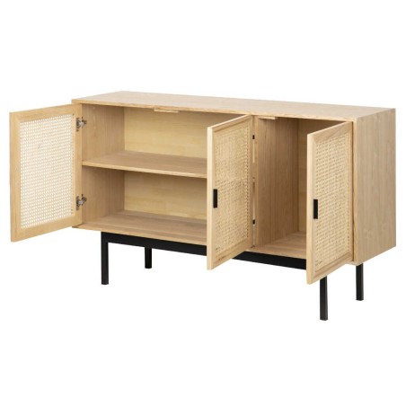 aparador 3 puertas rejilla 140x40x85 cm