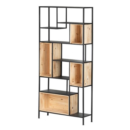 estanteria madera/hierro 80x26x171 cm