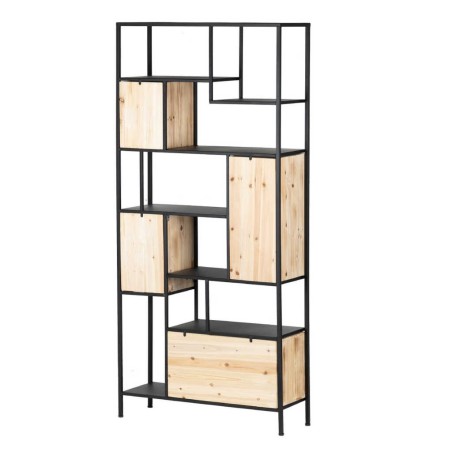 estanteria madera/hierro 80x26x171 cm