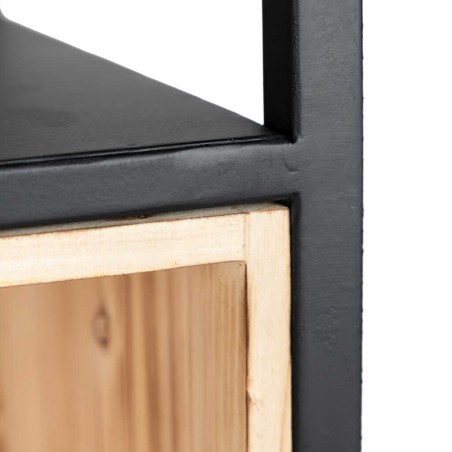 estanteria madera/hierro 80x26x171 cm