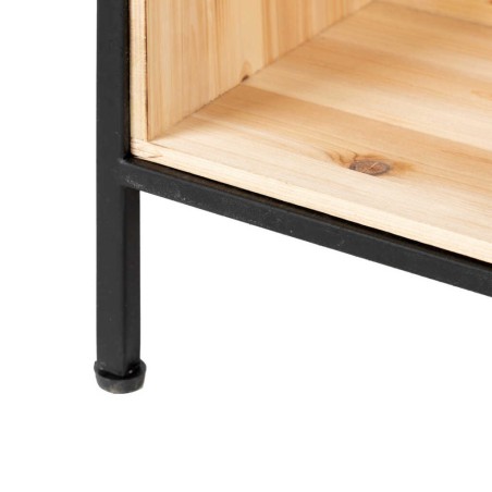 estanteria madera/hierro 80x26x171 cm