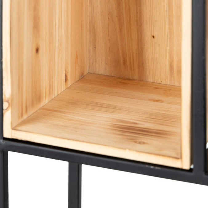 estanteria madera/hierro 80x26x171 cm