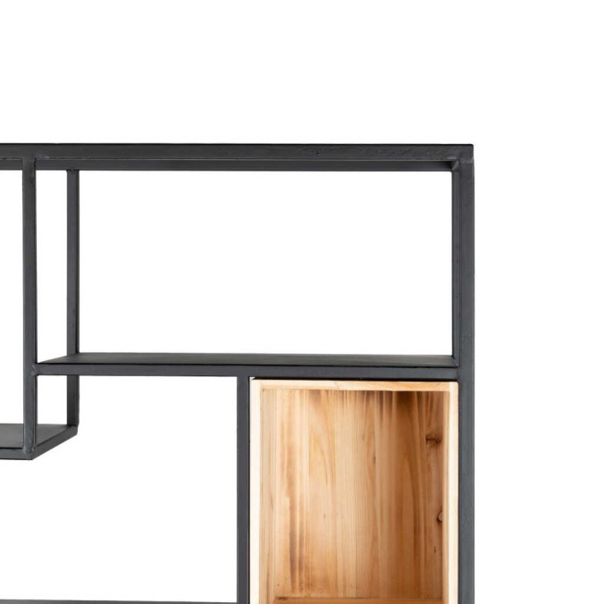 estanteria madera/hierro 80x26x171 cm