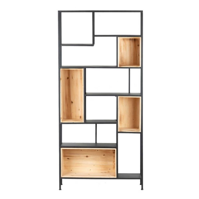estanteria madera/hierro 80x26x171 cm