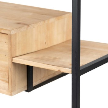 consola metal-madera-cristal 100x25x80 cm  2