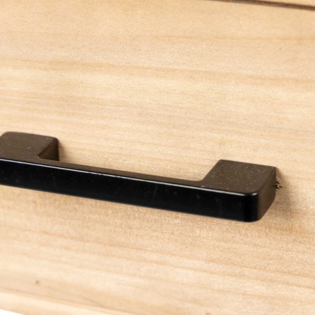 consola metal-madera-cristal 100x25x80 cm 