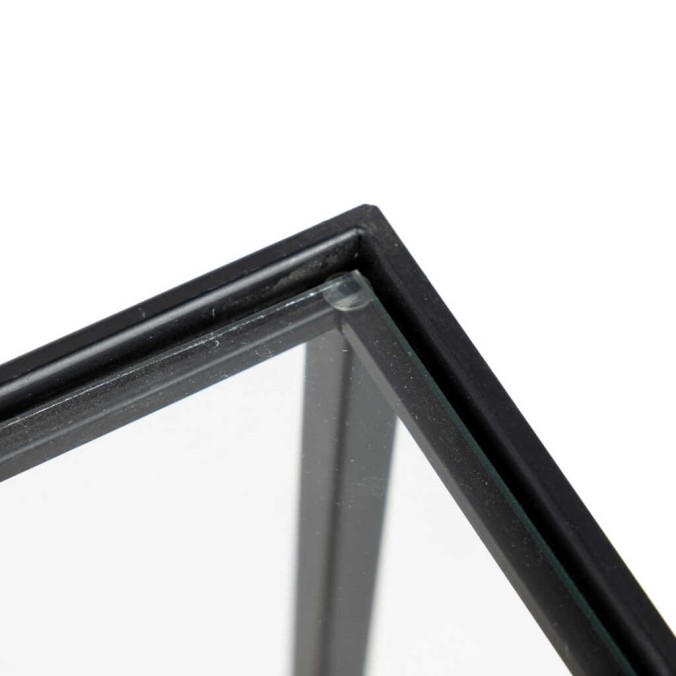 consola metal-madera-cristal 100x25x80 cm 