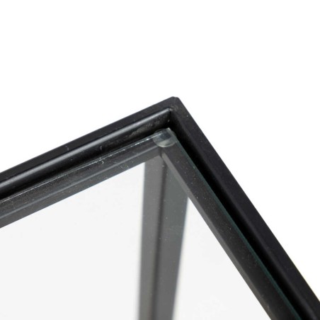 consola metal-madera-cristal 100x25x80 cm 