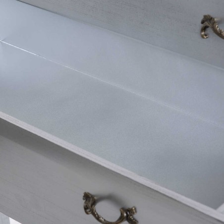 comoda madera plata 100x40x91 cm