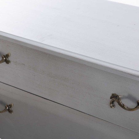 comoda madera plata 100x40x91 cm