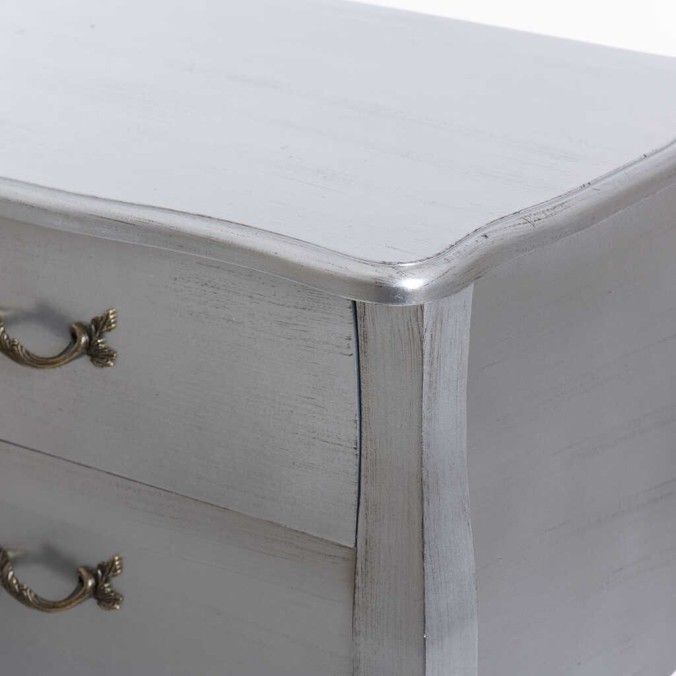 comoda madera plata 100x40x91 cm