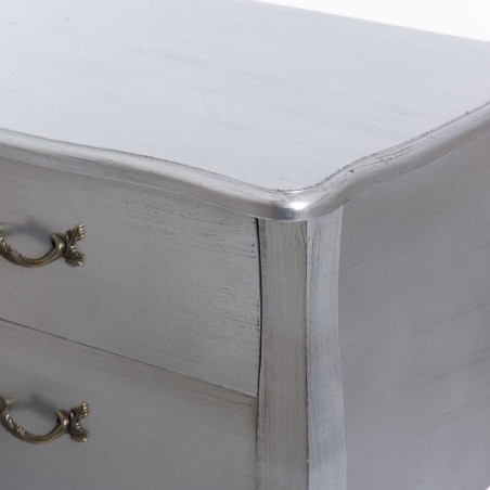 comoda madera plata 100x40x91 cm