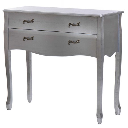 comoda madera plata 100x40x91 cm