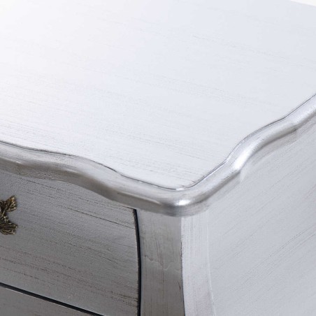 mesita madera plata 45x34x69 cm