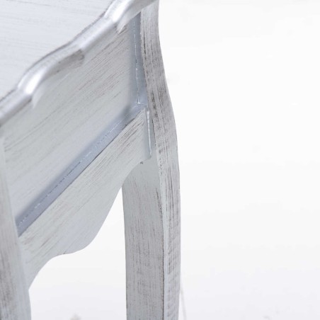 mesita madera plata 45x34x69 cm