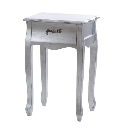 mesita madera plata 45x34x69 cm