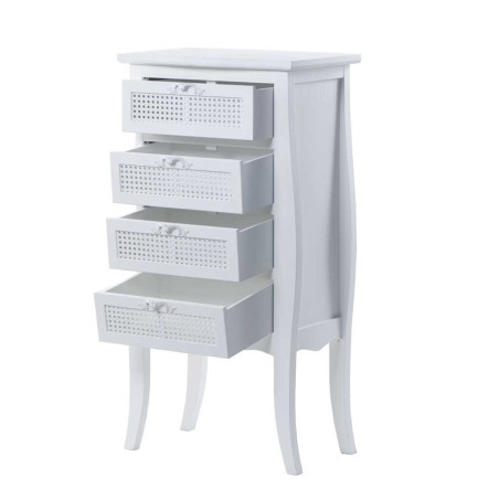 sinfonier madera blanco c/ 4 cajones 53x36x105 cm