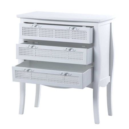 comoda madera blanca c/ 3 cajones 76,8x40x88 cm