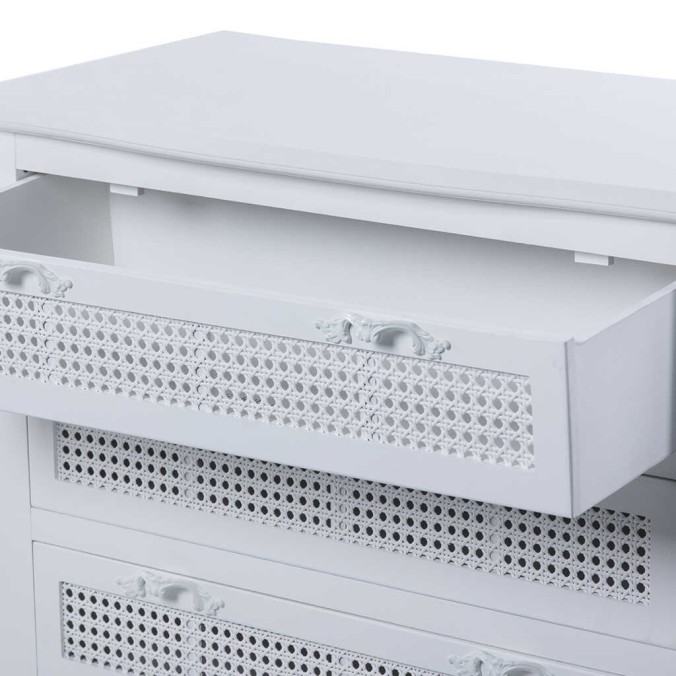 comoda madera blanca c/ 3 cajones 76,8x40x88 cm