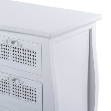 comoda madera blanca c/ 3 cajones 76,8x40x88 cm 2