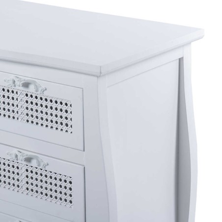 comoda madera blanca c/ 3 cajones 76,8x40x88 cm