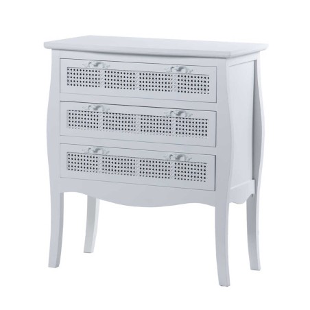 comoda madera blanca c/ 3 cajones 76,8x40x88 cm