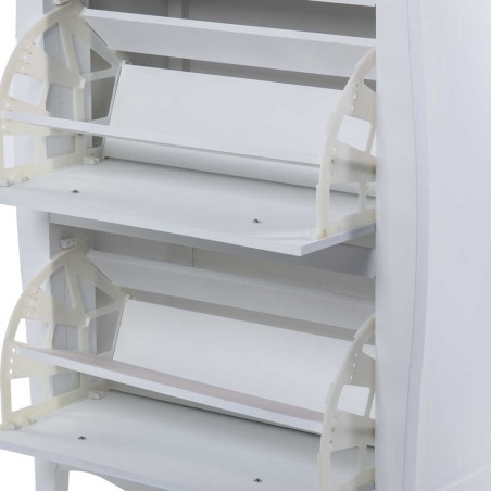 zapatero madera blanco puertas-cajón 70x40x111,5cm