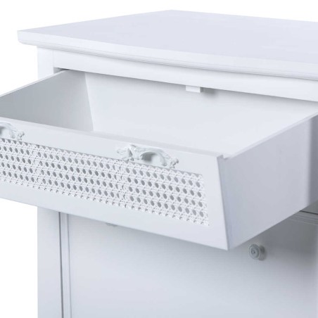 zapatero madera blanco puertas-cajón 70x40x111,5cm