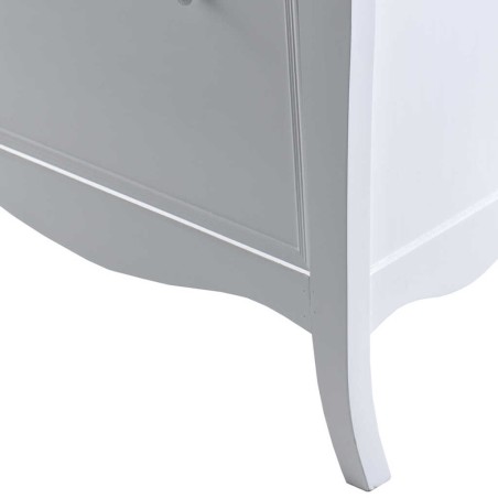 zapatero madera blanco puertas-cajón 70x40x111,5cm