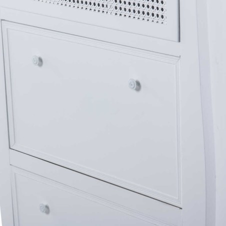 zapatero madera blanco puertas-cajón 70x40x111,5cm