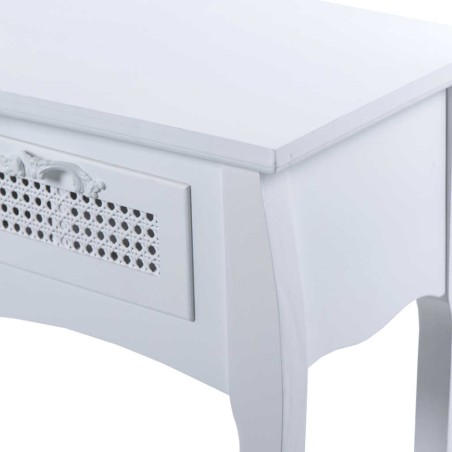 consola madera blanco 3 cajones 109,5x35x78 cm