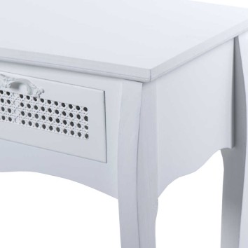 consola madera blanca 2 cajones 89,3x35x78 cm  2