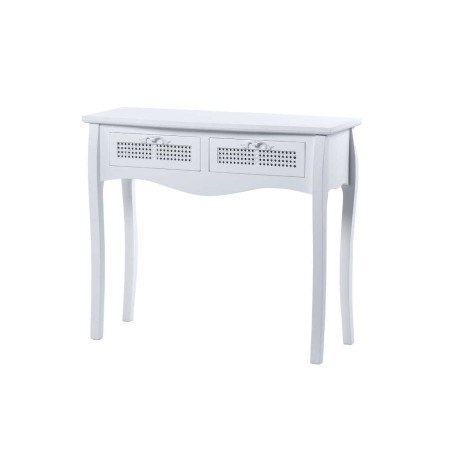 consola madera blanca 2 cajones 89,3x35x78 cm 