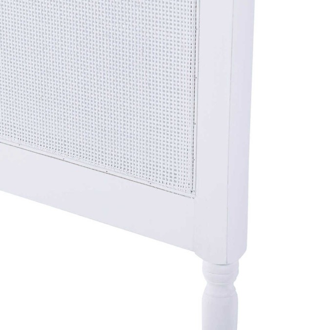 cabecero madera rejilla blanco 100x5x120 cm