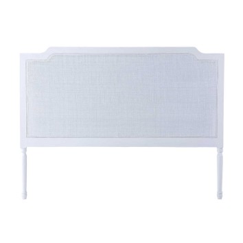 cabecero madera rejilla blanco 160x5x120 cm