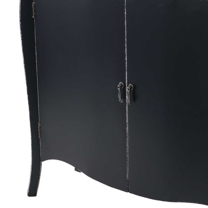 cabinet 2 puertas madera negro-natural 90x30x80cm