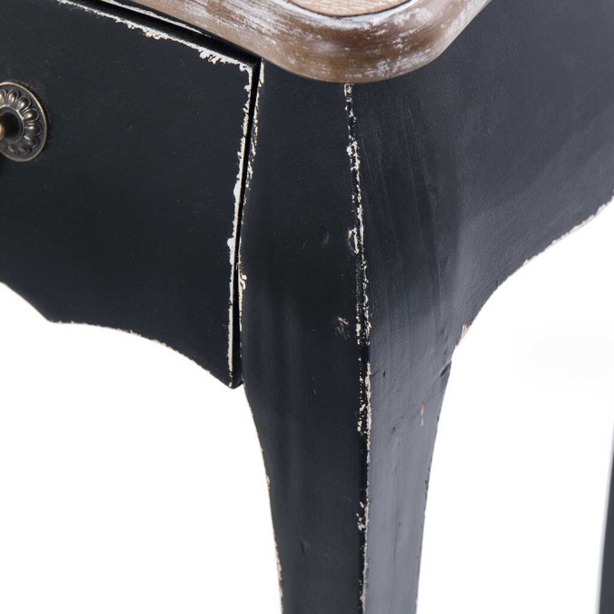 consola 1 cajon madera negro-natural 90x35x75 cm