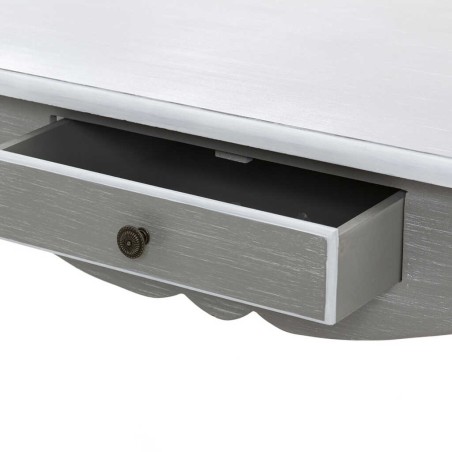mesa de centro madera gris blanco 110x60x40 cm