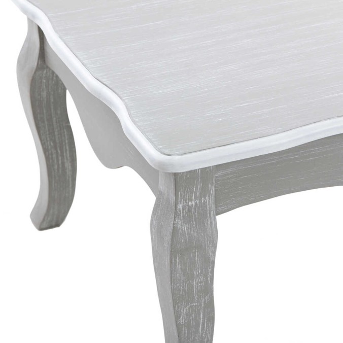 mesa de centro madera gris blanco 110x60x40 cm