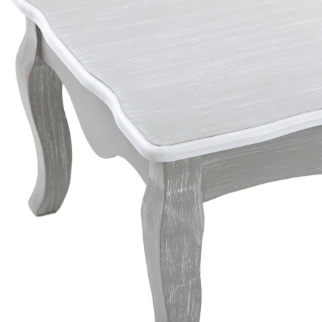 mesa de centro madera gris blanco 110x60x40 cm