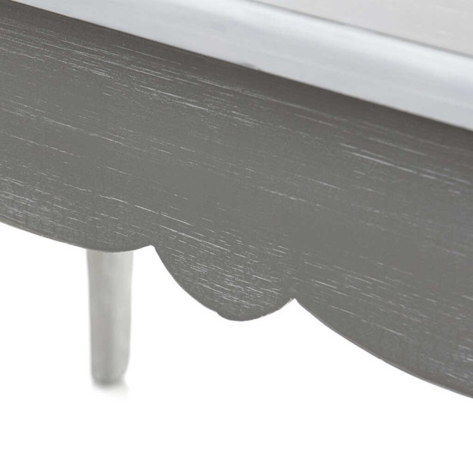 mesa comedor madera gris blanco 180x90x80 cm