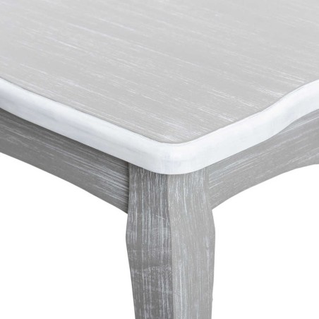 mesa comedor madera gris blanco 180x90x80 cm