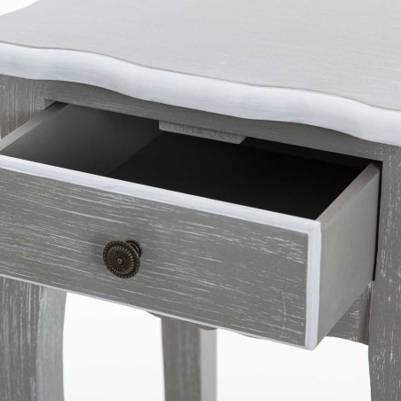 set 2 planteros gris blanco 34x30x80 / 24x24x63 cm