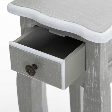 set 2 planteros gris blanco 34x30x80 / 24x24x63 cm