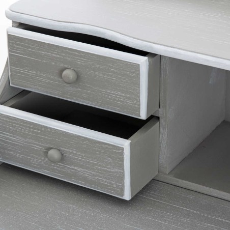 escritorio madera gris blanco 63x40x91 cm