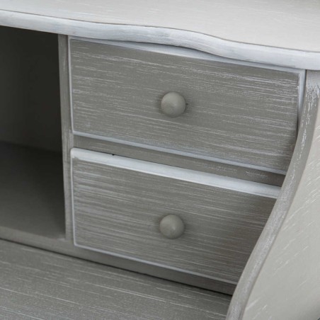 escritorio madera gris blanco 63x40x91 cm