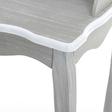 escritorio madera gris blanco 63x40x91 cm