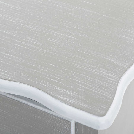 mesita madera gris blanco 45x30x61 cm